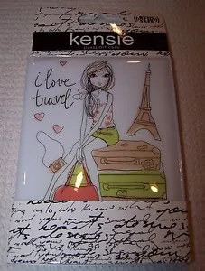 Kensie "I LOVE TRAVEL" RFID Blocking Passport Case WHITE/MULTI ~ NWT - Picture 1 of 2