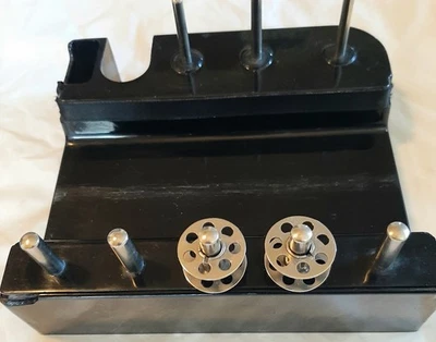 Vintage ELNA Sewing Bobbin Shuttle Cover  Storage Organizer Case Swiss Made 1956 - Image 1 of 4