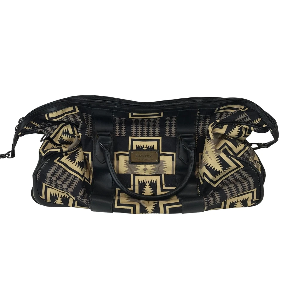 Bolsa de viaje Pendleton Harding con estampado de manta enrollable bolsa de viaje equipaje negro tostado Foto 1 de 4