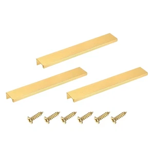 Estrattore di dita per bordi armadio, 3 pezzi 200 mm / 7,87" estrattori per armadi nascosti, oro - Foto 1 di 6