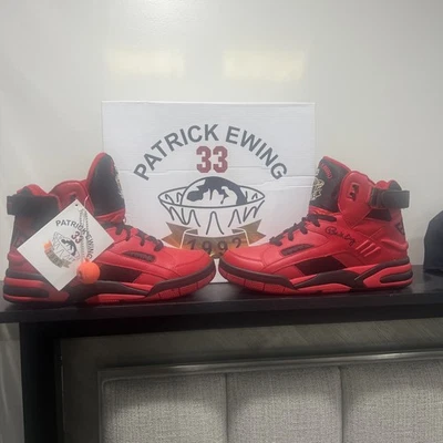 Ewing Eclipse Red And Black High Top Size 12 - Image 1 of 4