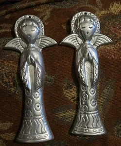 2 arte de pared religioso ángel peltre mexicano de colección 7" diseños TamSan - Imagen 1 de 2
