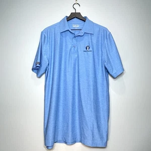 Camisa polo de golf STRAIGHT DOWN para hombre azul brezo Deer Valley talla mediana - Imagen 1 de 9