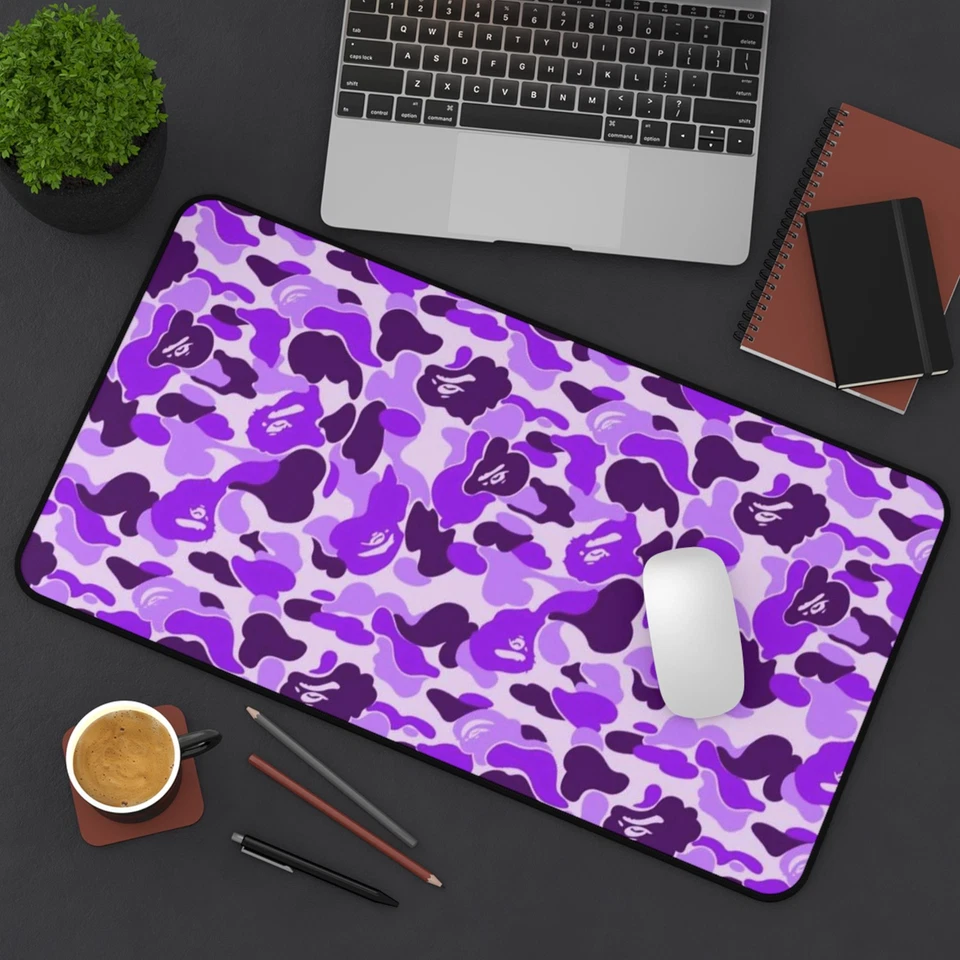 A Bathing Ape Purple Desk Mat - 3 BAPE Inspired Styles - FREE SHIPPING  - Image 1 of 1