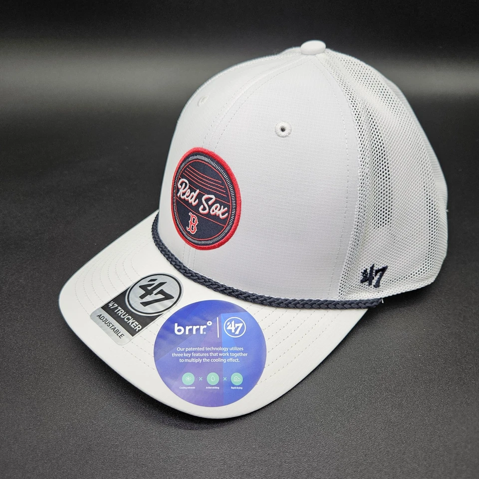 '47 California Angels Rope Trucker Fairway Hat White Adjustable Brrr Tech