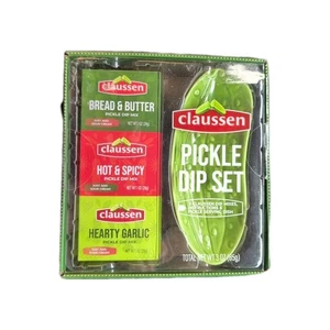 Claussen Pickle Dip Set ¡NUEVO! con bandeja para servir de colección y mezclas de inmersión encurtido - Imagen 1 de 6