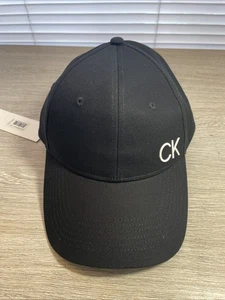 Calvin Klein Men's Black cK Embroidered Logo Baseball Cap / Hat One Size NWT - Picture 1 of 5