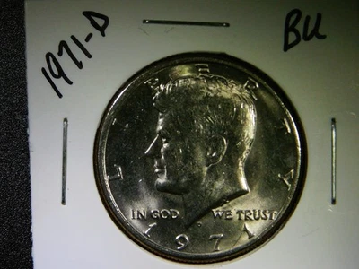 1971 D Kennedy Clad Half Dollar Uncirculated Free Shipping Holder Protected - Image 1 of 2