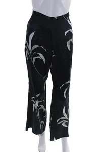 Aqua Clara Womens Satin High Rise Wide Leg Smocked Waist Pants Blue Size S - Picture 1 of 5