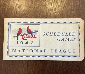 1942 St. Louis Cardinals Scheduled Game’s Pamphlet Pocket Schedule - Picture 1 of 3