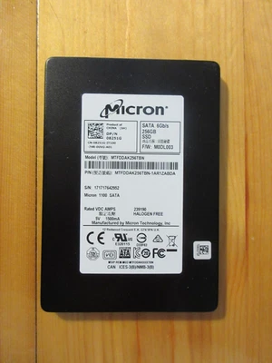 Micron MTFDDAK256TBN 256GB 2.5" SATA 6.0 SSD Dell 8251G - Image 1 of 3