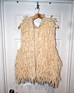 MICHAEL KORS DREAD LOCK GRUNGE WOOL HOODED VEST SZ XL - Picture 1 of 8