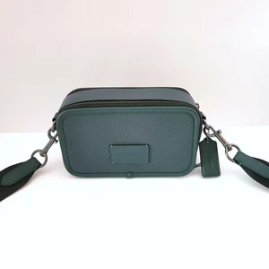 Coach CM113 Wyatt Crossbody Pebbled Leather Bag Double Pockets Dark Teal - Bild 1 von 8