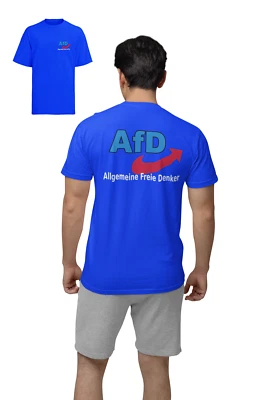 Spruch AFD Allgemeine Freie Denker Politik Herren T-Shirt Bio-Baumwolle S-XXXL - Bild 1 von 2