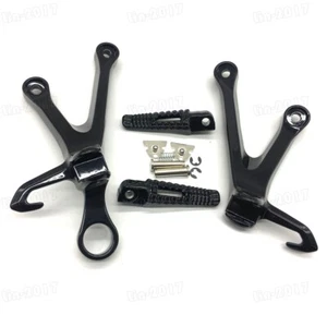 New Black Rear Passenger Foot Pegs Bracket Fit For Suzuki GSXR1000 2017-2022 K17 - Picture 1 of 6