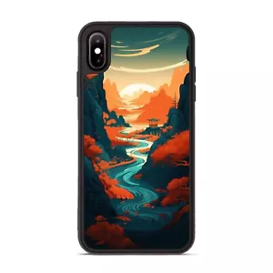 Mountain River Artwork For iPhone 11 12 13 14 XS 15 Pro Max Anti-wear Case - Picture 1 of 10