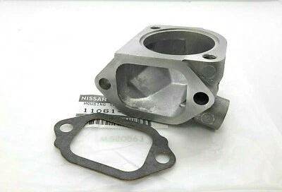 Cubierta y junta de carcasa de termostato genuino Datsun 510 Pick-Up 521 620 L16 OEM Foto 1 de 4