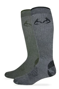 Realtree Men's Elimishield Moisture Wicking Tall Boot Socks 2 Pair Pack - Picture 1 of 7