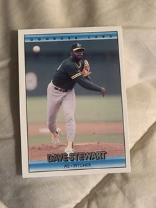 1992 Donruss - #225 Dave Stewart Oakland Athletics MLB Baseballkarte kostenloser Versand! - Bild 1 von 2