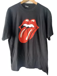 Camicia Vintage 1999 Rolling Stones Band Taglia Small Nera Hot Lips Logo Rock Tours - Foto 1 di 8