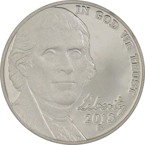 2013 S Jefferson Nickel 5 Cent Piece Choice Proof 5c US Coin Collectible Cover