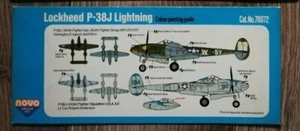 1:72 NOVO box ONLY! F182 P-38J Lightning. Only bottom of the box. WITHOUT model! - Picture 1 of 1