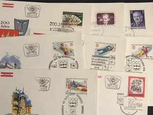 Austria 1975 sellos en 8 FDC todos diferentes valor cat. ANK 19 €uros - Imagen 1 de 9