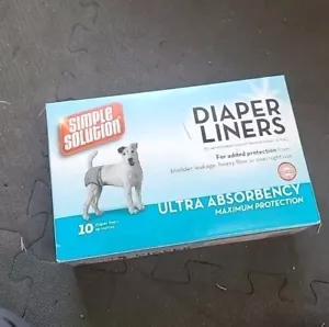 Simple Solution Dog Disposable Diaper Liners Light Absorbency 10 Count - Picture 1 of 2