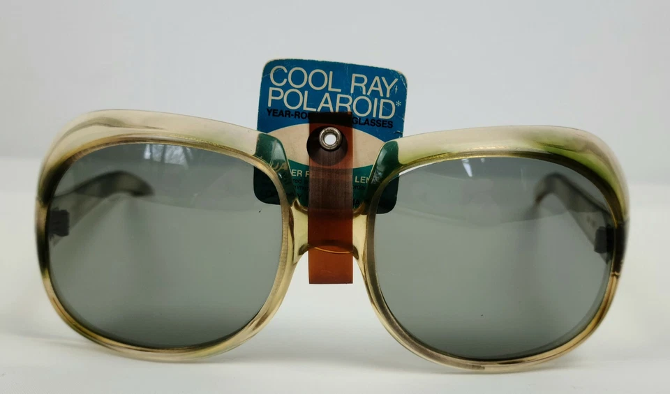 Gafas de sol Polaroid vintage redondas hippy Big Sun Tortoise Cool Ray 330 ¡NUEVAS CON ETIQUETAS! Foto 1 de 4
