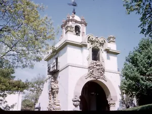 color slide Kodachrome vintage red border Florida Spanish-style tower - Picture 1 of 1