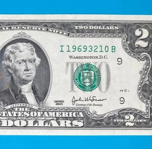 1969 March 21 (I 19693210 B) BIRTHDAY Note $2 Two Dollar Bill (1969/3/21_) *AU* - Picture 1 of 4