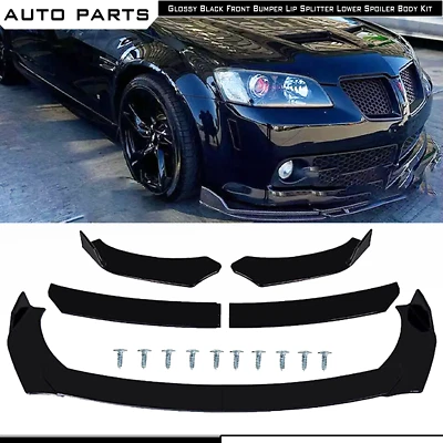 For Pontiac G8 G6 Front Bumper Lip Bod Kit Spoiler Splitter Gloss Black Foto 1 de 4
