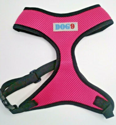 Arnés Dognine para perros y cachorros rosa medio suave sin estrangulamiento malla transpirable  Foto 1 de 3