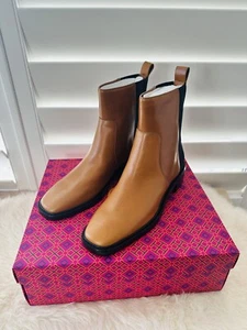 NIB Tory Burch Chelsea Boot Sierra Antik Bonnie Brown & Perfect Black Size 10M - Picture 1 of 12