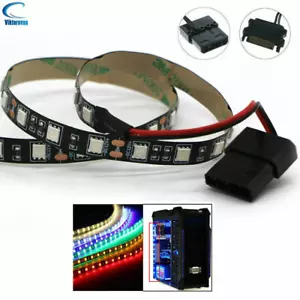 PC led strip Computer Case Adhesive tape Light 5050 SMD Flexible 12V molex sata - Picture 1 of 12
