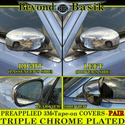 For 2005-2010 Chrysler 300 2006-2010 Dodge Charger CHROME Mirror COVERS - Image 1 of 2