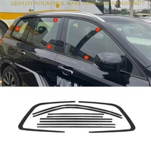 Black For Volvo XC90 2016-2024 New Windows Strip Sill Molding Cover Trims Glossy - Bild 1 von 7