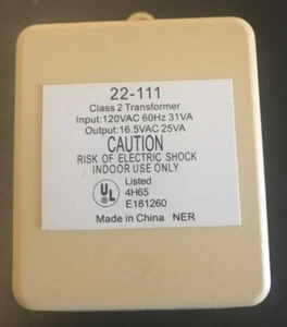 Brand New GE 22-111 TRANSFORMERS 16.4VAC/25VA CLASS 2 VISTA 15P 20P - Picture 1 of 9