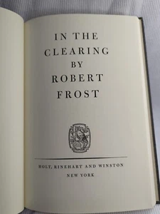 Robert Frost/In the Clearing - 1962 - Hardcover - First Edition - Picture 1 of 10