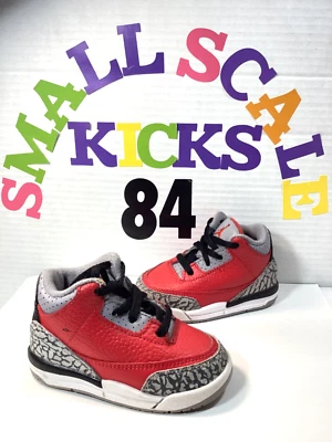 Nike Air Jordan 3 Retro Red Cement Toddler Size 5c - Image 1 of 4