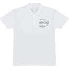 Oscar Wilde Quote Adult Polo Shirt / T-Shirt (PL005262)