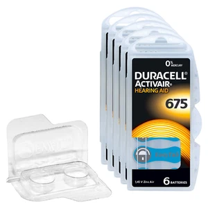 30 Duracell Activair Hörgerätebatterien PR44 blau 675 + Box für 2 Zellen - Bild 1 von 4