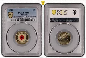 Australia 2012 $2 (Regular strike) Red Poppy PCGS MS67 #0229 - Picture 1 of 1