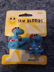 Goody Sun Buddies Ponytail Holder 1997 Blue Dinosaur - Picture 1 of 2