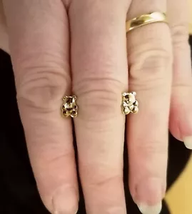 Ohrstecker Ohrringe 585 echt Gold 14 Karat Gelbgold Bär - Bild 1 von 4