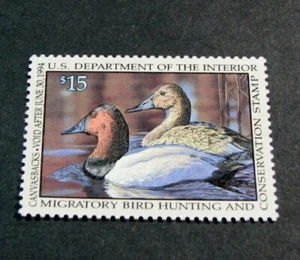 Estampillas de pato de Estados Unidos Scott# RW60 lienzos 1993 MNH L494  - Imagen 1 de 2