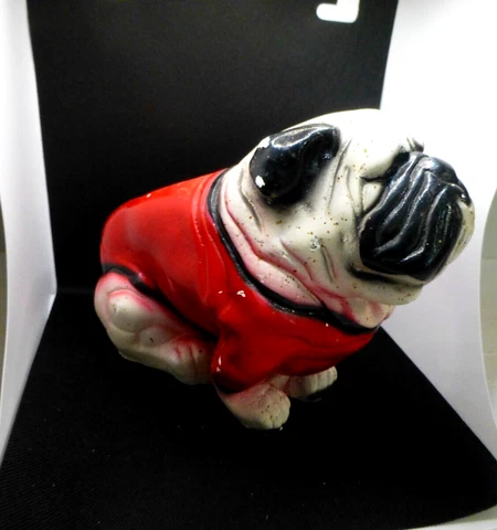 Vintage UGA Georgia Bulldogs Football Mascot Chalkware Bank Cover