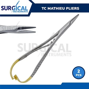 2 Pcs T/C Mathieu Pliers 5.5" Orthodontic Surgical Dental Instruments German Gr - Picture 1 of 10