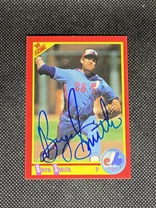Bryn Smith Montreal Expos 1990 Score Signed Auto Card #419 ~ COA - Picture 1 of 3