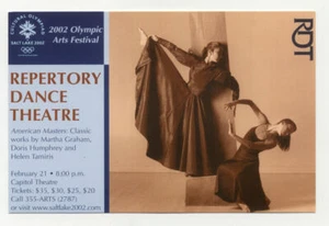 2002 Olympic Arts Festival Unused Rack Card Free Card Advertising Postcard - Picture 1 of 2